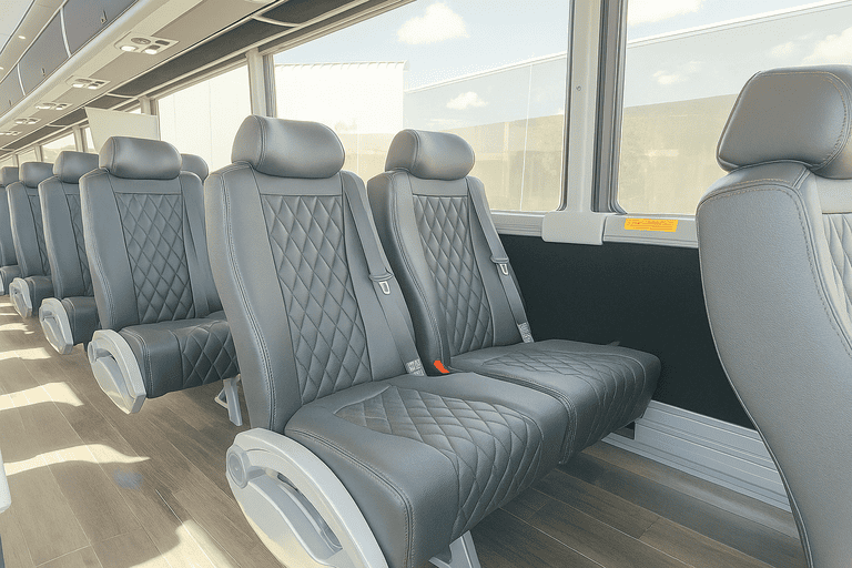 interior of Charter Bus Rental Livingston charter bus